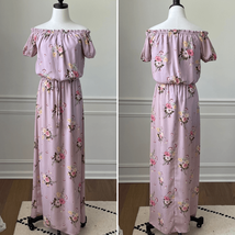 City Studio Off Shoulder Maxi Dress Short Sleeve Elastic Waist M - $18.72