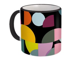 Black Abstract : Gift Mug Design Geometric Square Modern Home Decor Scandinavian - £12.57 GBP