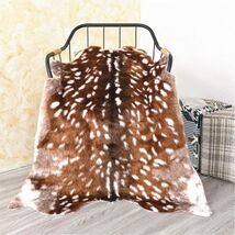 Contemporary Sika Deer Animal Print Rug - 3x3.6 Feet, Fluffy &amp; Lightweight - $60.34