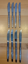 Vintage Carlton Stainless Steel Woodcrest Flatware Dinner Butter Knives Set Of 8 - £15.45 GBP