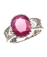 Natural Certified Ruby Gemstone Ring Handmade Ring/Vintage Ring /Cocktai... - £94.36 GBP