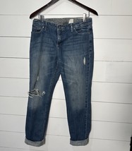 Harley Davidson Capri Jeans Womens 27 Blue Denim Cuffed Low Rise Subtle ... - £13.30 GBP