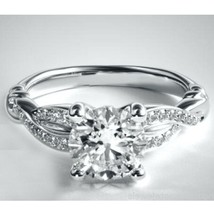 1.55Ct Brilliant Cut Solitaire LC Moissanite Engagement Ring 925 Silver - £112.41 GBP