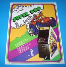 SUPER BUG Original 1977 NOS Video Arcade Game Flyer VW Bug Race Vintage Retro   - $28.80