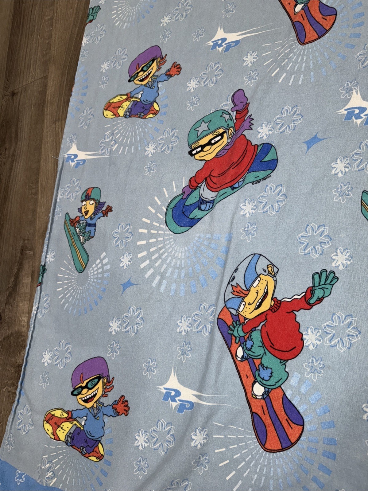Nickelodeon Vintage Rocket Power Snowboarding Bed Sheet Rare 2001 Viacom Item image 3