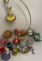 Large lot of vintage beaded Christmas ornaments Gorgeous unique well made - £73.52 GBP