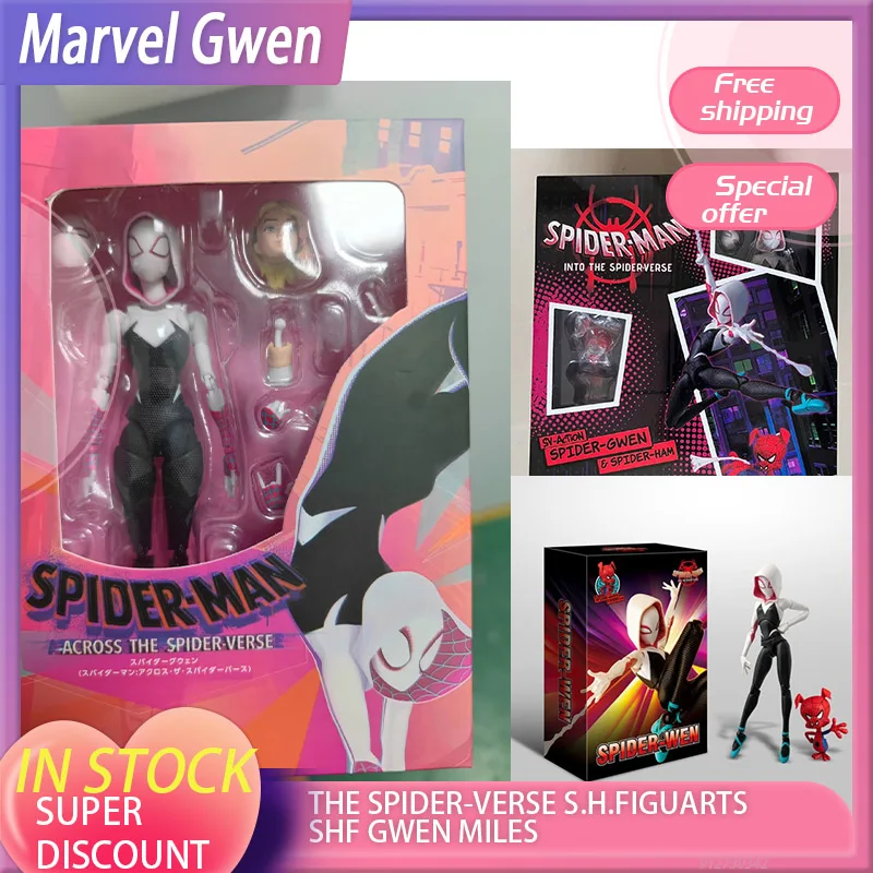 In Stock Spider-verse Miles Spider-man Sentinel Sv Anime Figure Action Morales - £26.34 GBP+