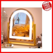 Dimmable Makeup Mirror with 3-Color Lighting and Touch Screen - 15.5&quot; x 13&quot; - $1,174.57 MXN