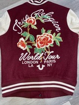DSHARKS True Religion Maroon Wool Cream Genuine Leather Sleeves Varsity ... - $3,557.09 MXN+