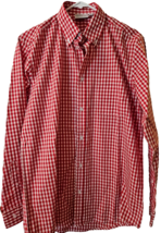 Chef Works Womens Uniform Shirt Top Size Medium Red White Checked L/S Excellent! - £9.19 GBP