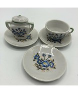 Vintage Mini Tea Set Japan Hand Painted 5 Piece Set Incomplete Replaceme... - $18.00