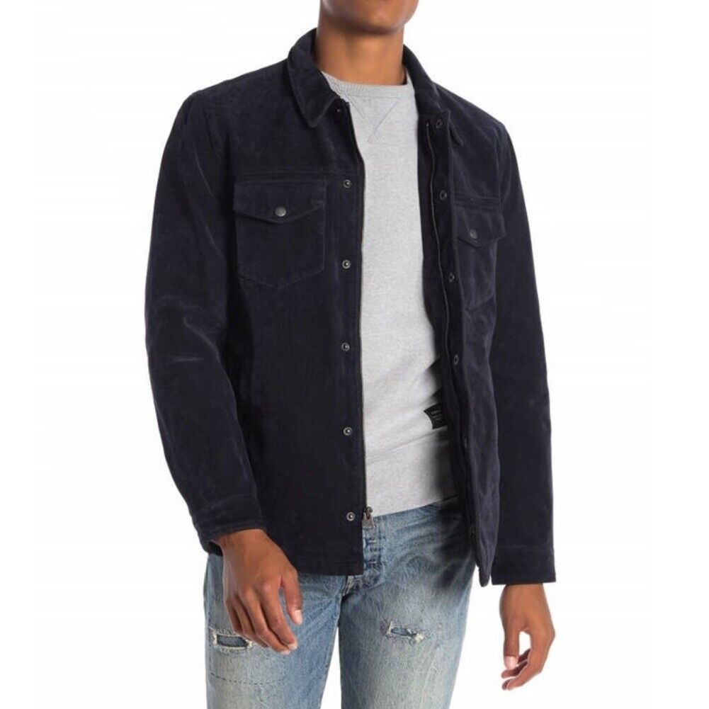 Levi&#39;s Men&#39;s Long Sleeve Rugged Faux Suede Snap Zip Front Shirt Jacket N... - $49.12