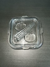 Vtg. Large Federal Glass Clear Ribbed Refrigerator Dish w Veg. Lid Pressed Glass - £11.00 GBP