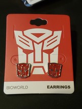 Transformers Autobots Logo Stud Earrings By Bioworld New - £5.45 GBP