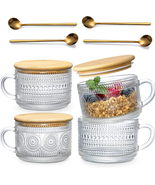 4Pcs Set Vintage Coffee Mugs Gifts for Women, Overnight Oats Containers ... - €24,65 EUR