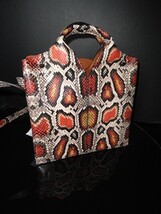 Elena Ghisellini Globe M Spotted Python Printed Bag NWTS image 3