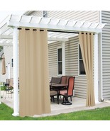 2 Panels Outdoor Curtains For Patio Waterproof, Blackout Thermal Insulat... - £42.33 GBP