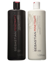 Sebastian Penetraitt Strengthening and Repair Shampoo &amp; Conditioner 33.8 DUO SET - £31.89 GBP