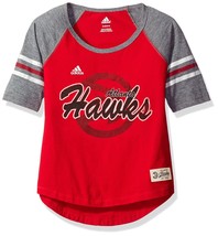 NBA Girls  Atlanta Hawks Hi-Lo Raglan Tee-Red, Size M 10-12 - $256.19 MXN