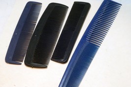 4 Pcs Black Plastic Barbershop Styling Comb Set for hair clippers - $8.83