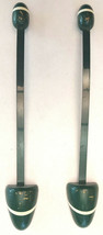 Antique Vtg Shoe Stretchers-11.5&quot;-Cobbler Tool-Wood Metal-Painted Green-... - $9.13