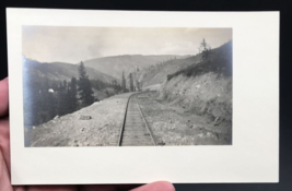 Antique Kruxo 1908-1910 RPPC Railroad Tracks in Mountain Valley Pass Postcard - £12.41 GBP