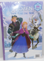 Disney Frozen Snow Place Like Home Large Coloring Book With Stickers Elsa Anna - £19.97 GBP