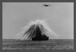 Bombing of the USS Alabama - Art Print - £17.22 GBP+