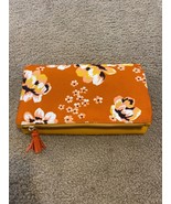 Rachel Pally &quot;Zahara&quot; Orange Floral Print Zipper Reversible Clutch Bag. ... - £7.23 GBP