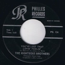 Righteous Brothers You&#39;ve Lost That Lovin Feelin 45 rpm There&#39;s A Woman Cdn Pres - $9.89