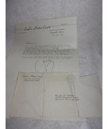 Vintage Letter From Ferd To August From Labb’s Motor Court 1954 - $1.99