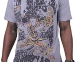 Mens Gray Acid Psychedelic Love Peace Hippie Concert Poster SF 67 V-Neck... - $28.03