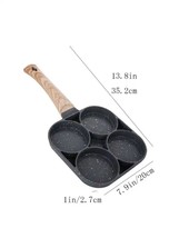 Four Hole Frying Pan Non Stick Omelette Pancake Making Frying Pan Egg Ma... - $15.88
