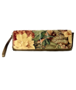 Maurizio Taiuti Floral Metallic Gold Leather Clutch Bag Made in Italy - $813.93 MXN