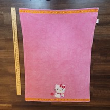 Lambs &amp; Ivy Hello Kitty Sanrio Baby Blanket Pink Orange Dots Cat Flower ... - £35.60 GBP