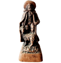 1950-60s Francis Lascour Terracotta Figure France Import Shepherd 4.5&quot; C94 - $70.06 CAD