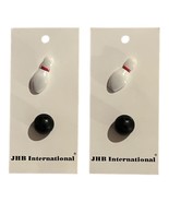 NOS Vintage Plastic Button BOWLING Ball &amp; Pin JHB International France 2... - €7,67 EUR