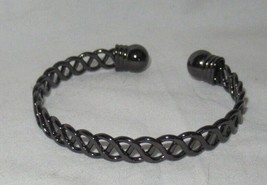 PARK LANE Lattice Pattern Design LIFESTYLE Hematite Cuff Bracelet slips on - £44.81 GBP