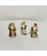 VTG  Set of 3 Ceramic Christmas Ornaments 3.5 in Tall each one - £9.48 GBP