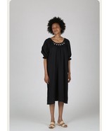 Tach Clothing Traviata Black Dress Hand Embroidered Nwt 100% Cotton Size... - £90.10 GBP