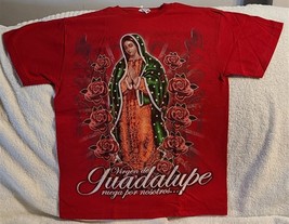 Virgen De Guadalupe Ruega Por Nosotros Rose Flower Red T-SHIRT Read Description - $11.37