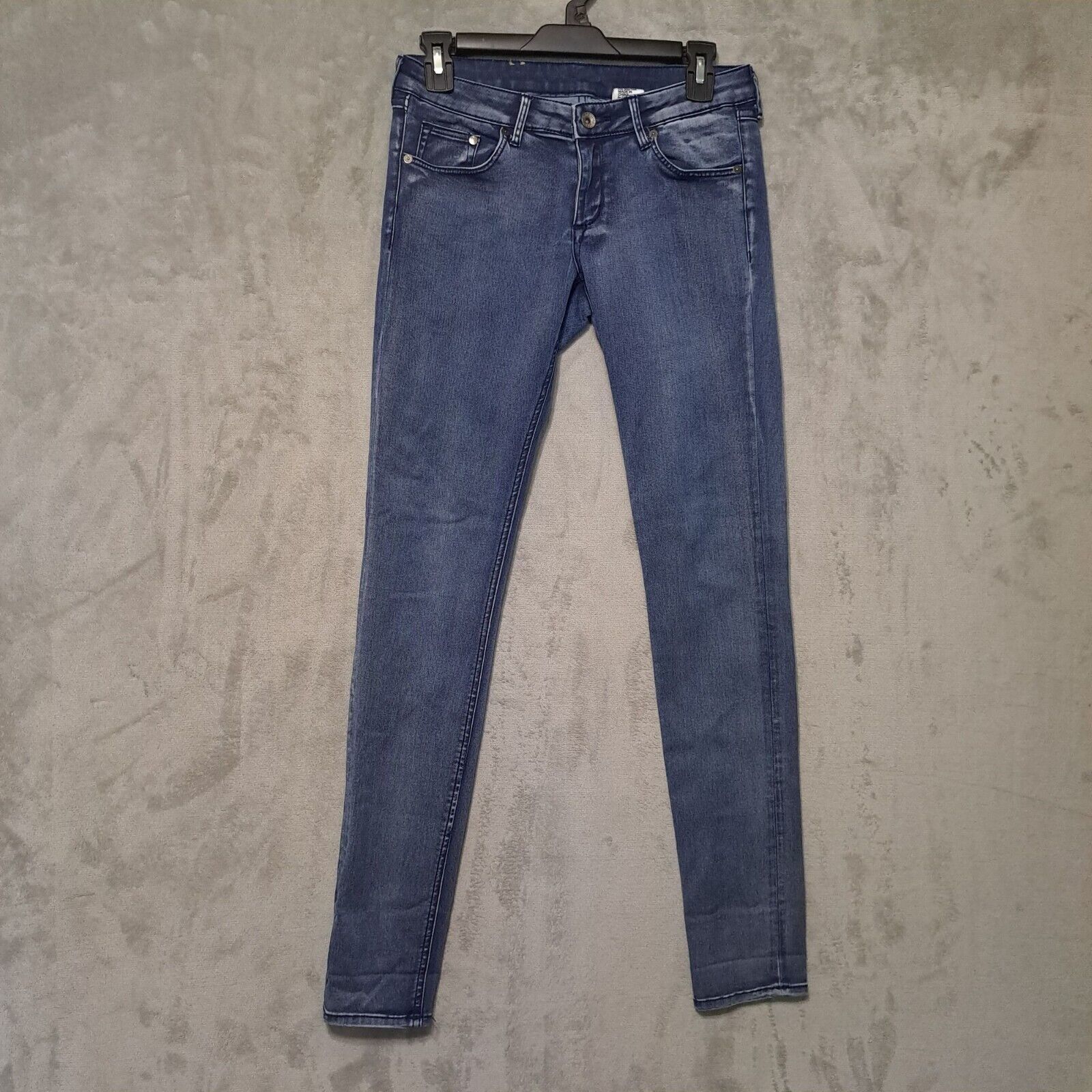 Denim by H M Womens Super Skinny Jeans 29 32 Blue Med Wash Denim Super Low
