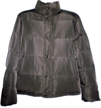 Saks Fifth Avenue Black Brown Winter  Duck Down Coat Mens Jacket Size XL - £111.08 GBP