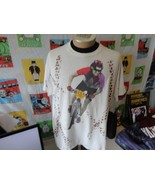 Vintage 90s USA Olympic Mud Sweat &amp; Gears Cycling Bike All Over Print T-... - £30.24 GBP