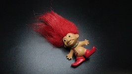 Christmas Russ Red Haired Troll Brooch Pin 2&quot; - £9.28 GBP