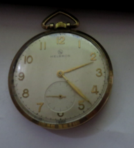 Helbros Vintage 10k Gold Plate Mechanical Wind Up Pocket Watch 17J 16D 9... - $55.91