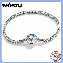  100 925 sterling silver simple heart moonstone basic bracelet bangle for women fashion thumb200
