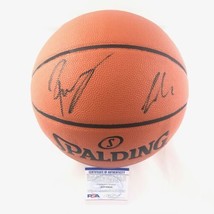 Luka Doncic Kristaps Porzingis Signed Basketball PSA/DNA Dallas Mavericks - $599.99