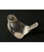 Fenton Frosted Clear Art Glass Sparrow Song Bird Figurine Paperweight - $380.75 MXN