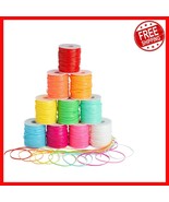 Colorful 10-Pack Lanyard Strings in Neon - Perfect for Bracelets and Nec... - $50.95 CAD